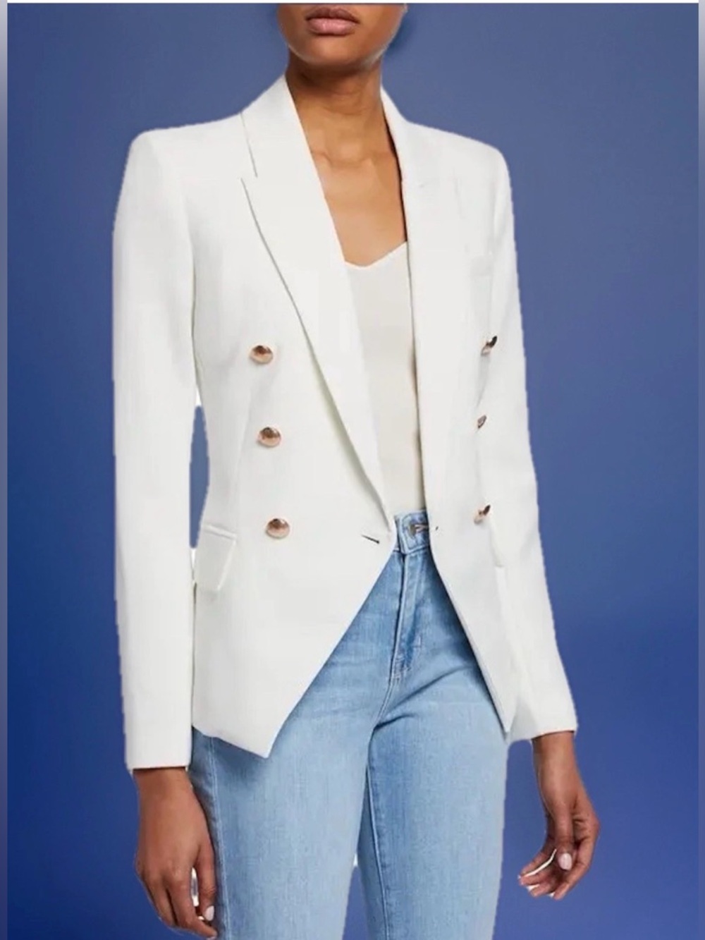 L'AGENCE Kenzie  double breasted blazer $675  with Gold Buttons❤️‍🔥